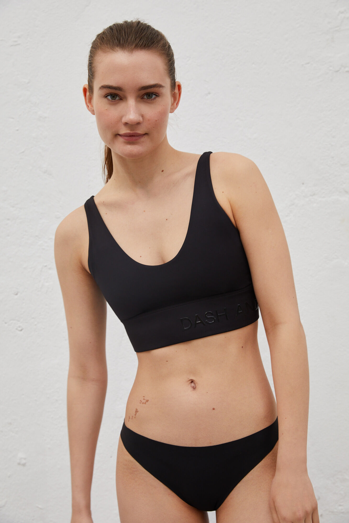 Dash and Stars Pacote com 2 calcinhas brasileiras pretas cortadas a laser