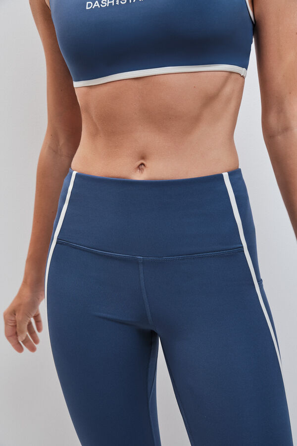 Dash and Stars Legging comprida 4D STRETCH azul azul