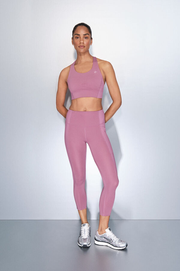 Dash and Stars Legging curta rosa 4D STRETCH rosa