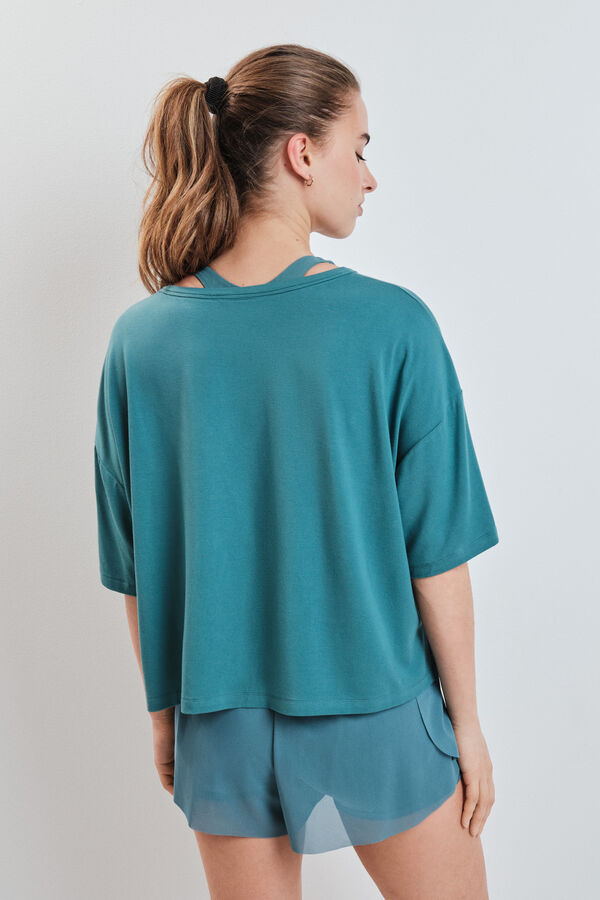 Dash and Stars Camiseta manga corta extra suave verde verde