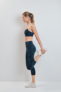 Dash and Stars Legging curto estampado 4D STRETCH verde