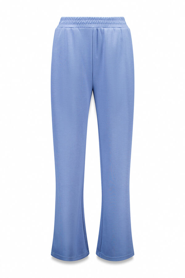 Dash and Stars Calça larga reta azul média azul