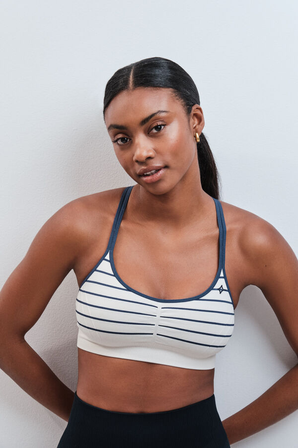 Dash and Stars Soutien desportivo SEAMLESS COMFORT azul beige