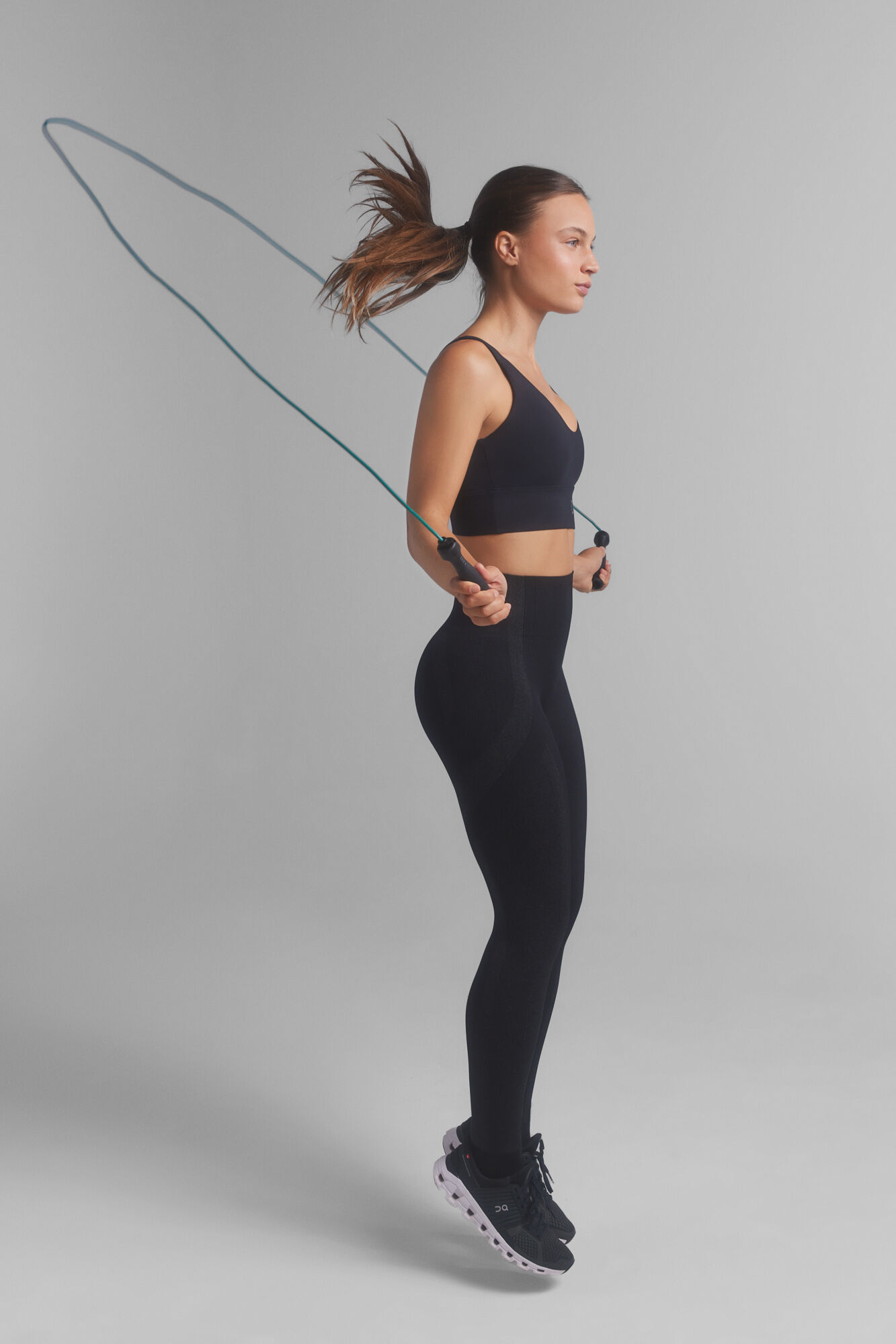 Dash and Stars Leggings pretas Seamless Fit