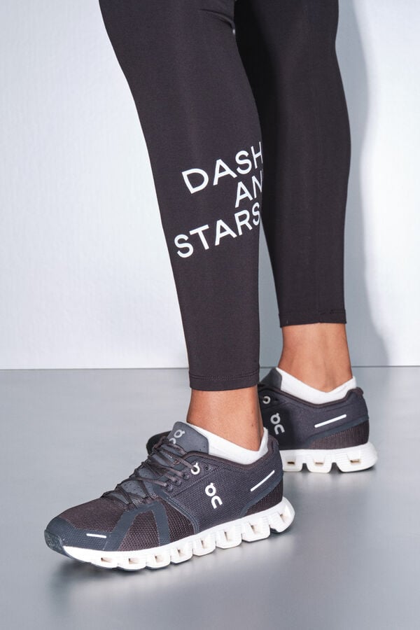 Dash and Stars Leggings pretas longas preto