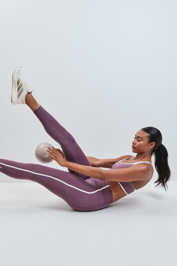Dash and Stars Leggings compridos 4D STRETCH gren&aacute; rosa