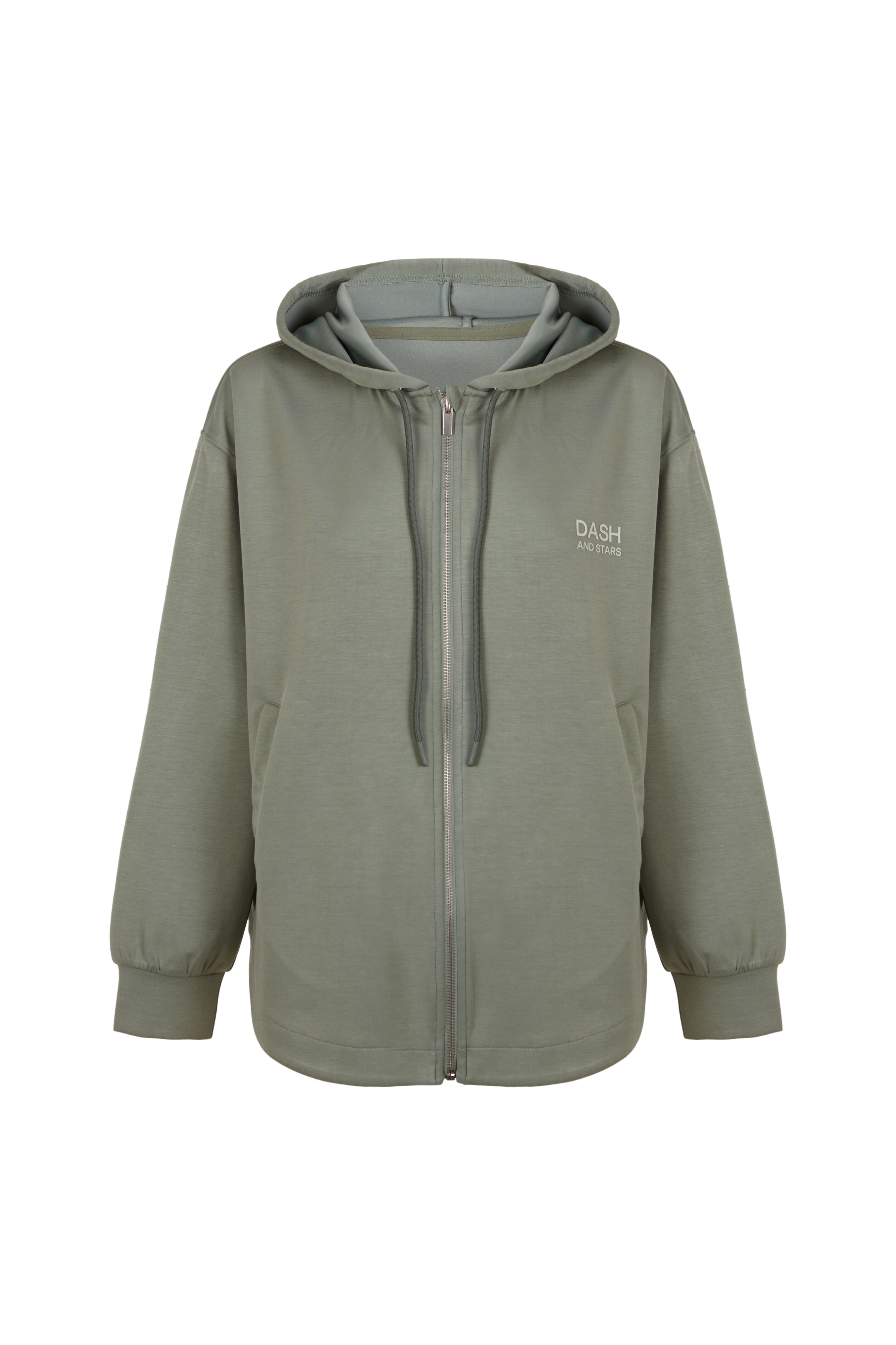Dash and Stars Casaco com capuz em viscose suave verde
