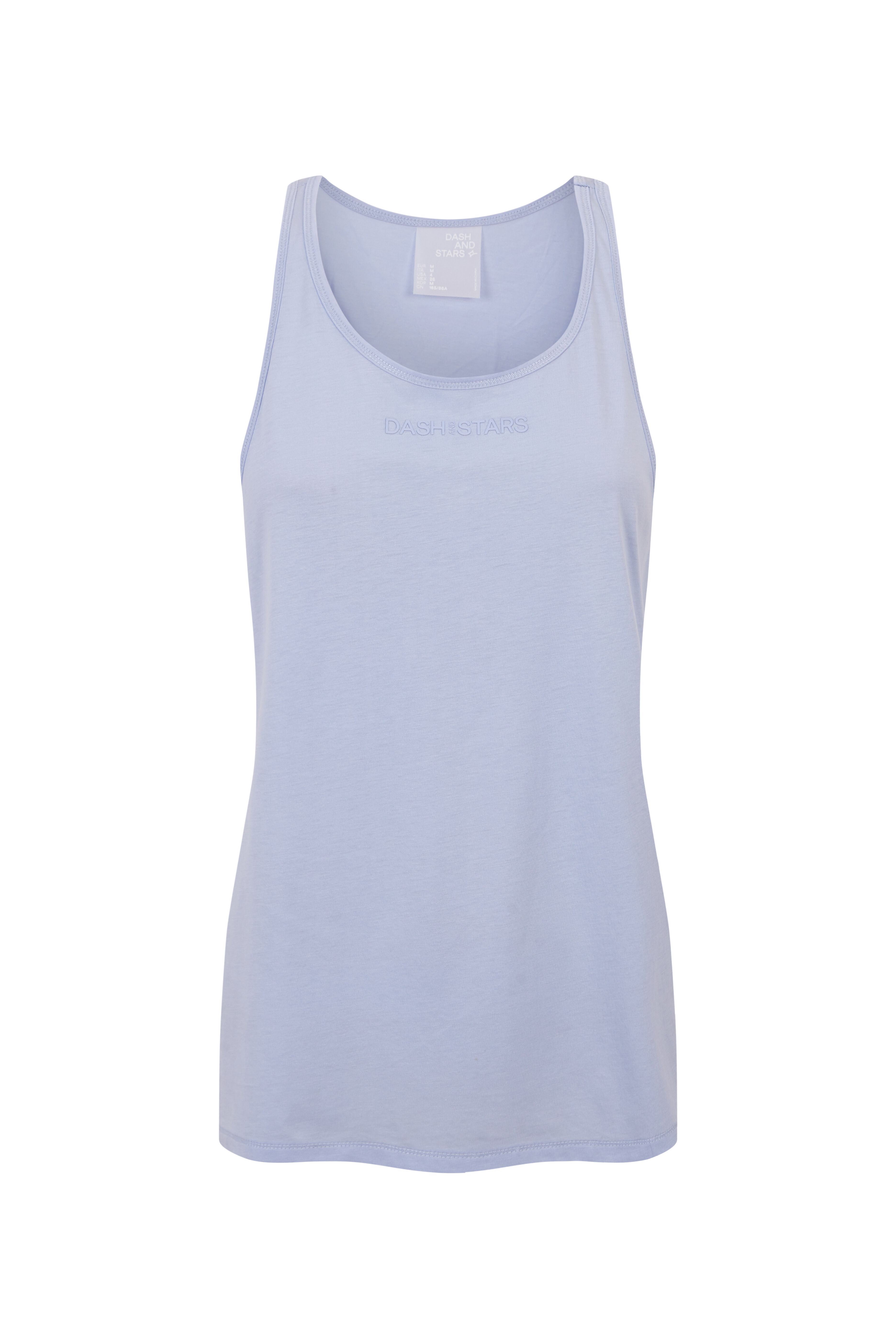 Dash and Stars Camiseta halter 100% algod&oacute;n azul
