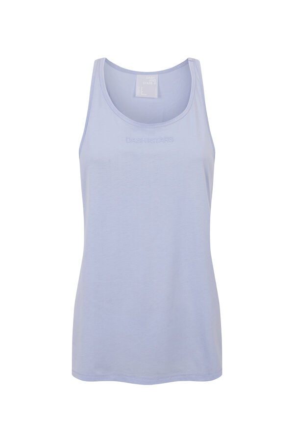 Dash and Stars T-shirt halter 100% algod&atilde;o azul azul
