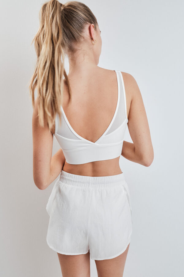 Dash and Stars Cal&ccedil;&otilde;es t&eacute;cnicos ultraleves em malha branco branco