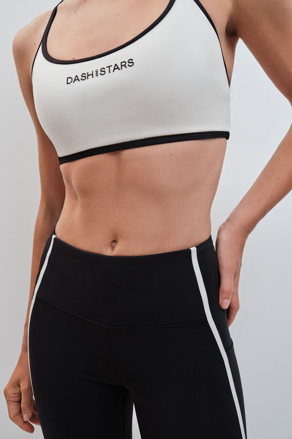 Dash and Stars Legging comprida 4D STRETCH preta preto