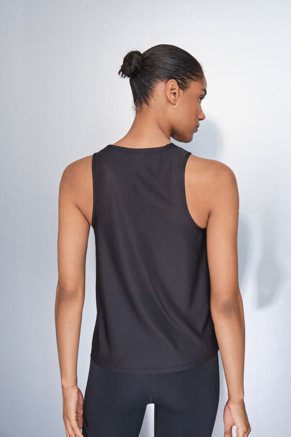 Dash and Stars T-shirt estilo halter preto