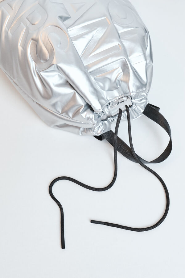 Dash and Stars Mochila metalizada acolchoada cinzento