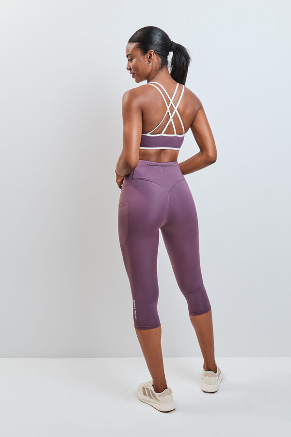 Dash and Stars Legging capri 4D STRETCH gren&aacute; rosa