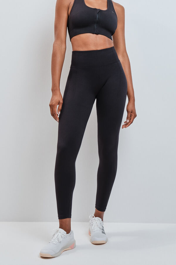 Dash and Stars Legging comprida preta SEAMLESS FIT preto