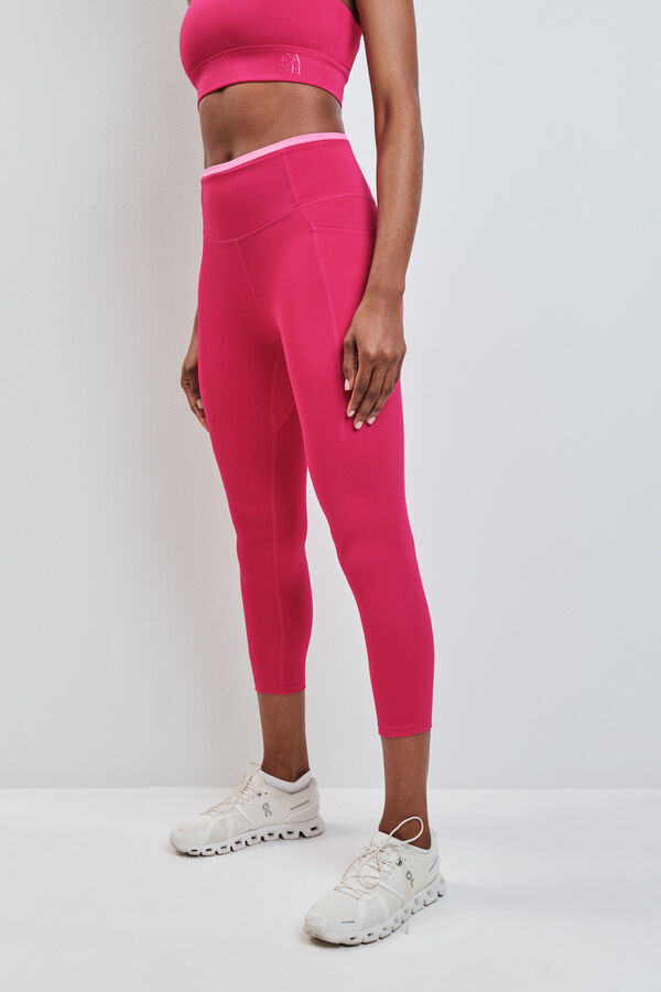 Dash and Stars Legging curto 4D STRETCH rosa rosa
