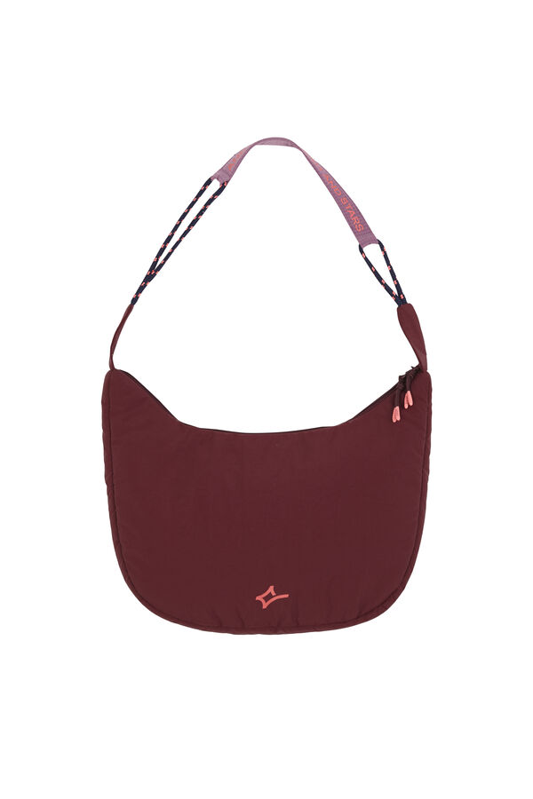 Dash and Stars Mala a tiracolo acolchoada em nylon vermelho