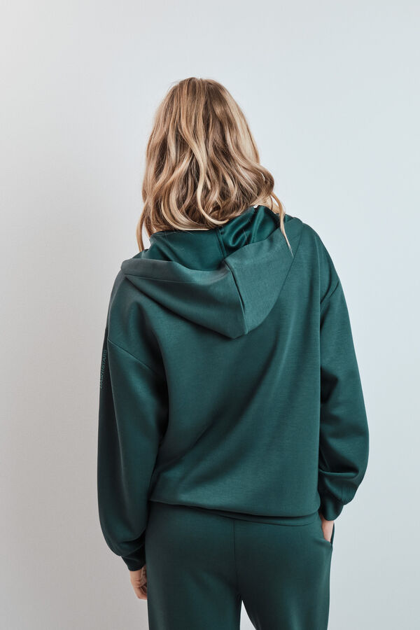 Dash and Stars Sweatshirt com capuz verde verde