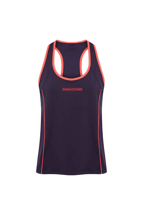 Dash and Stars T-shirt cintada sem mangas cinza cinzento