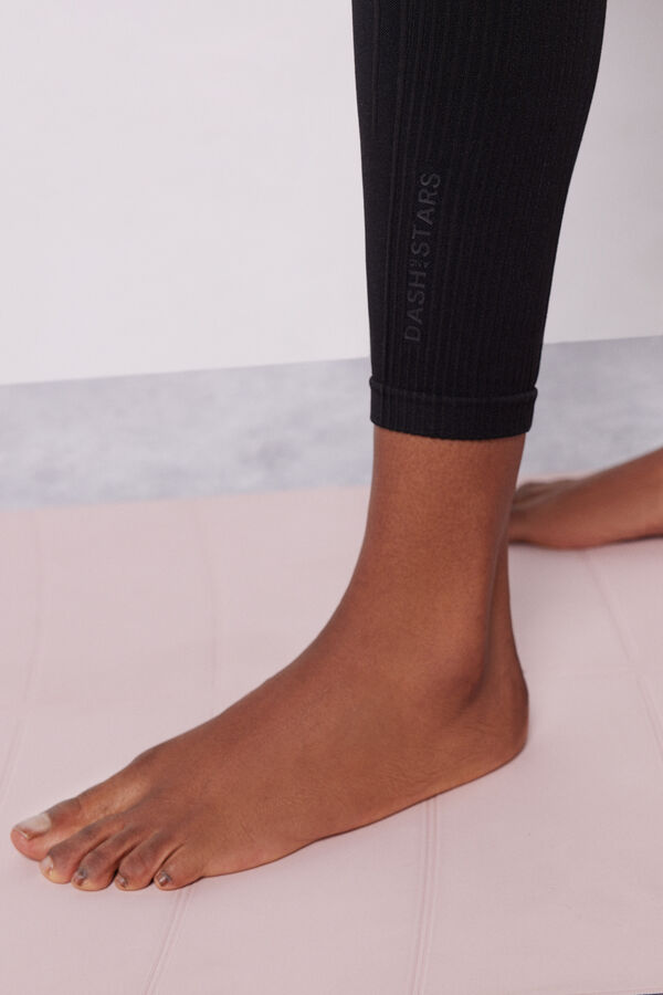 Black Seamless Comfort leggings, Women's sports trousers
