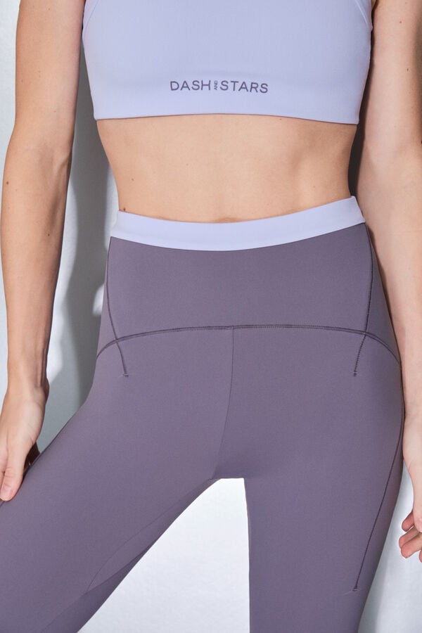 Dash and Stars Legging lavanda cropped SOFT MOVE rosa
