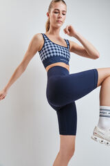 Dash and Stars Blue SEAMLESS COMFORT cycling leggings blue