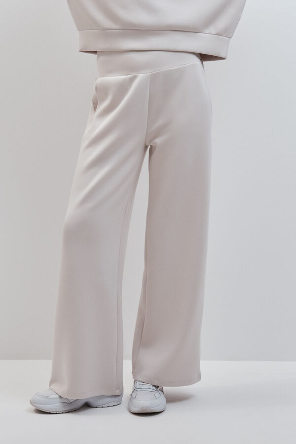 Dash and Stars Cal&ccedil;a comprida larga em modal cinza escuro cinzento