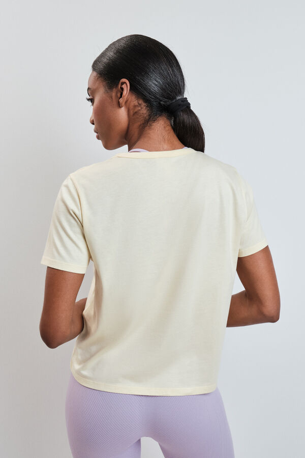 Dash and Stars T-shirt de manga curta extrassuave amarela amarelo