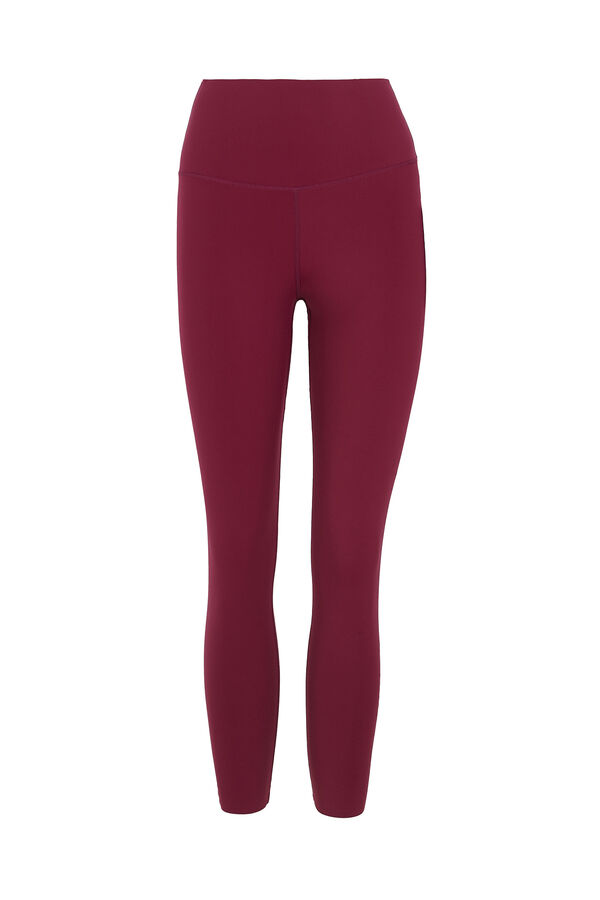 Dash and Stars Leggings curtas COMPRESSIVE com logo marrom rosa