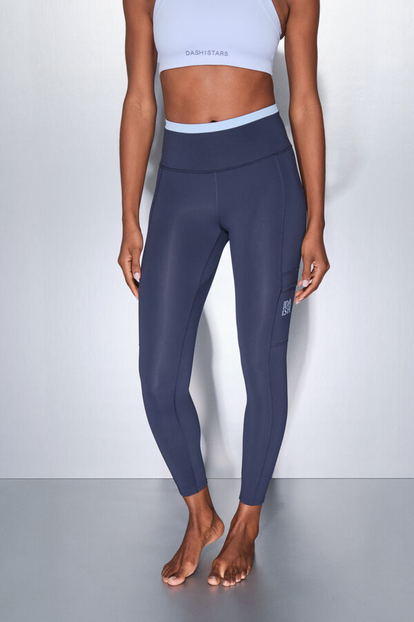 Dash and Stars Leggings THERMAL azul marinho azul