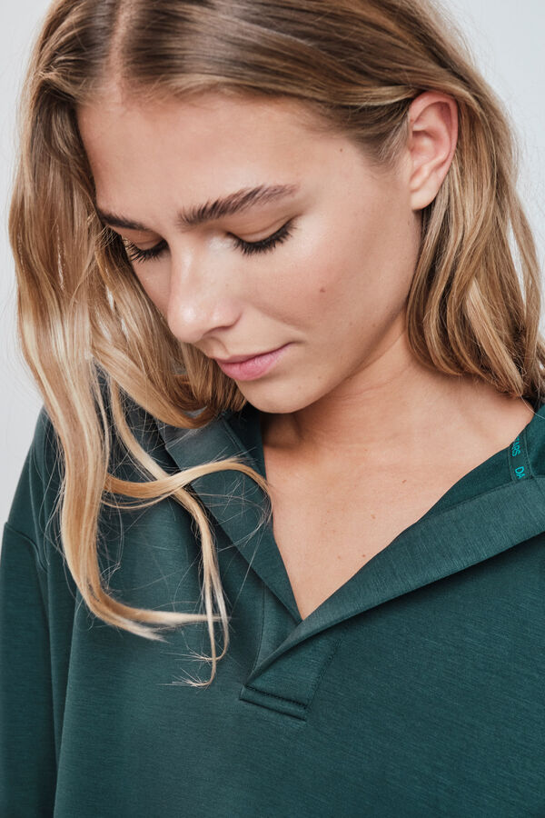 Dash and Stars Sweatshirt com capuz verde verde