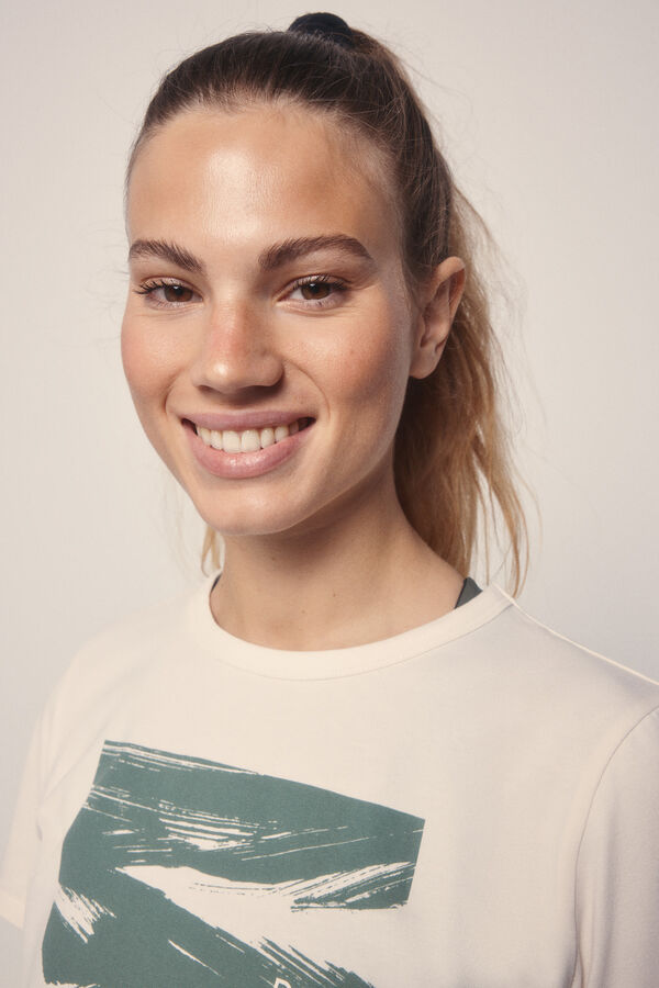Dash and Stars T-shirt verde de algodão escovado verde
