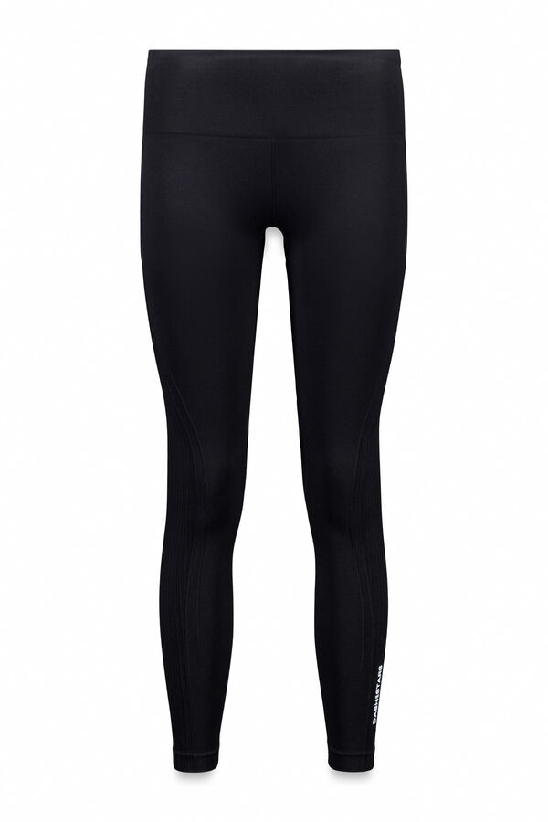 Dash and Stars Leggings pretas sem costuras e confort&aacute;veis preto