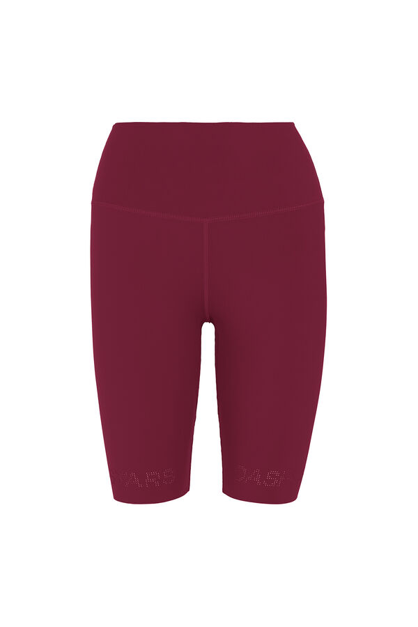 Dash and Stars Leggings de ciclismo COMPRESSIVE com logo marrom rosa