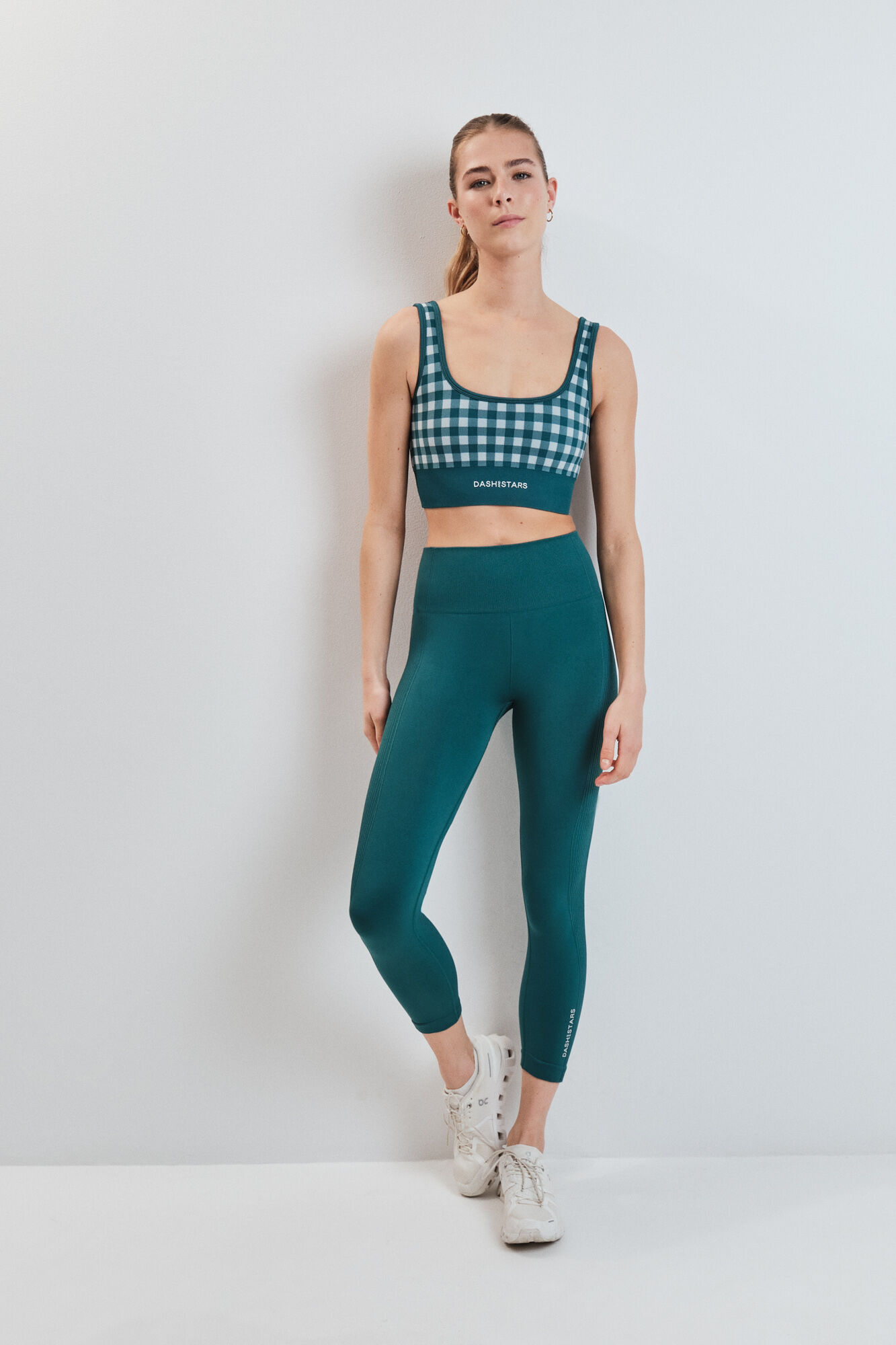 Dash and Stars Leggings SEAMLESS COMFORT crop azul