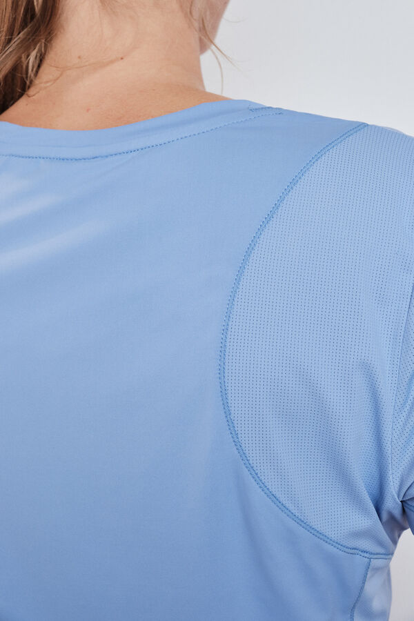 Dash and Stars T-shirt manga curta estampado azul azul