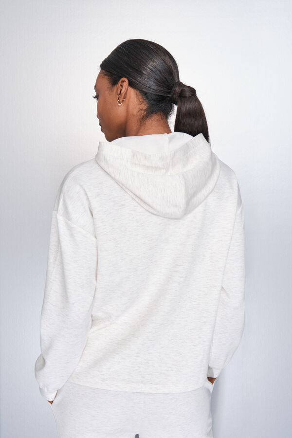 Dash and Stars Sweatshirt branco drapeado beige
