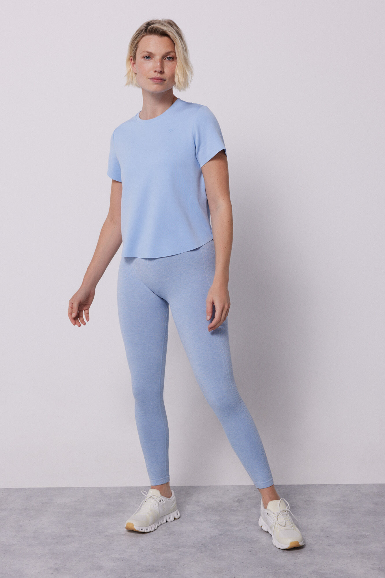 Blue leggings with white stars best sale