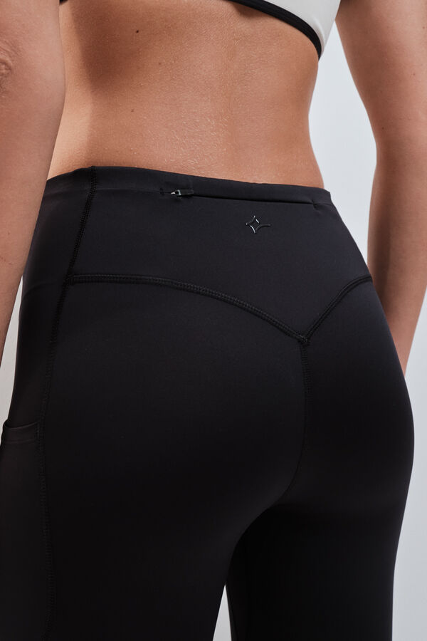 Dash and Stars Legging crop 4D STRETCH preto preto
