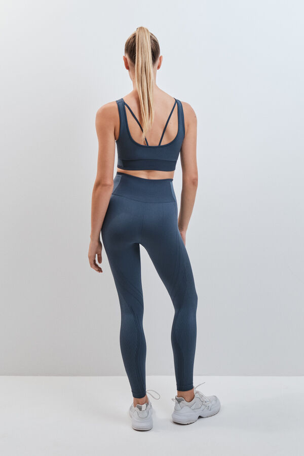 Dash and Stars Legging comprida SEAMLESS COMFORT azul azul