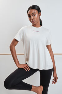 Dash and Stars T-shirt manga curta em modal branca