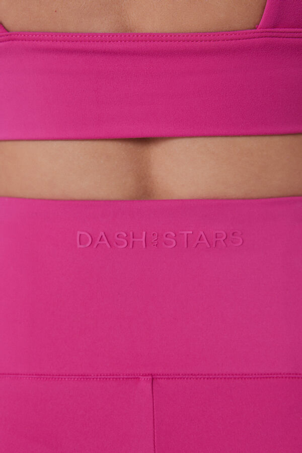 Dash and Stars Black sports bag pink
