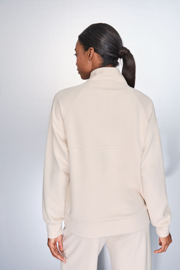 Dash and Stars Moletom sweatshirt com gola cru