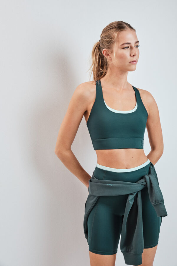 Dash and Stars Leggings ciclista verde 4D STRETCH verde