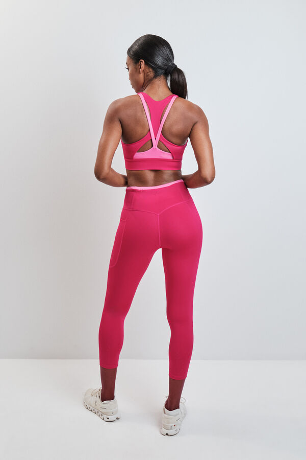 Dash and Stars Legging curto 4D STRETCH rosa rosa