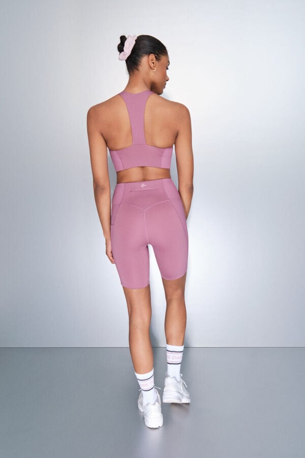 Dash and Stars Leggings de ciclismo rosa 4D STRETCH rosa