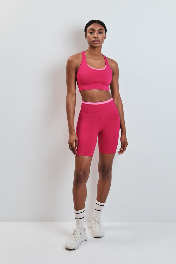 Dash and Stars Legging ciclista 4D STRETCH rosa rosa