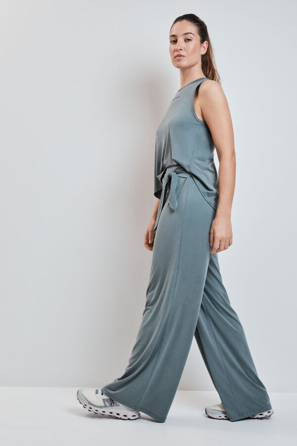 Dash and Stars Cal&ccedil;a comprida palazzo soft touch verde verde