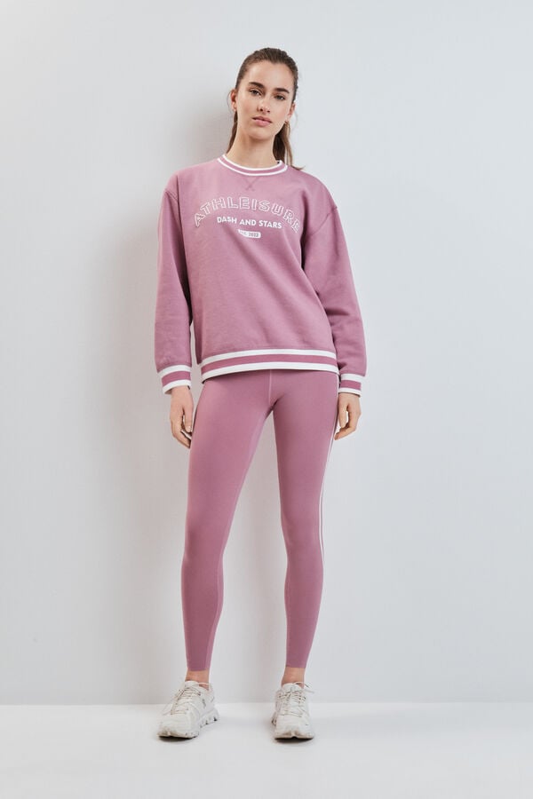 Dash and Stars Legging COMPRESSIVE comprida rosa rosa