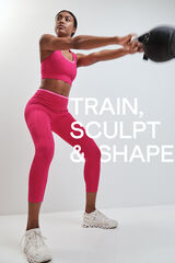 Dash and Stars Legging curto 4D STRETCH rosa rosa